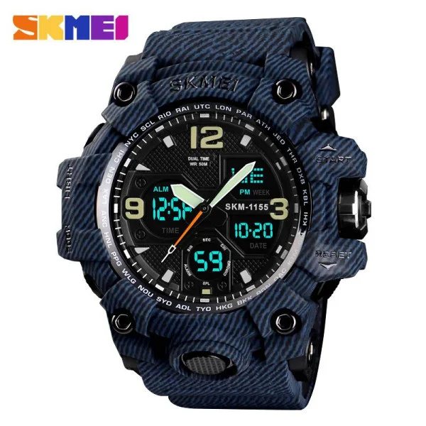 Чоловічий годинник Skmei 1155BDMBK denim black фото 3