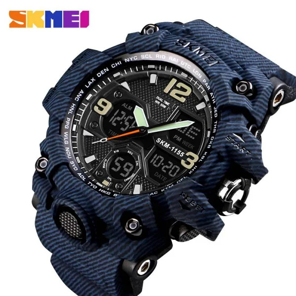 Чоловічий годинник Skmei 1155BDMBK denim black фото 4