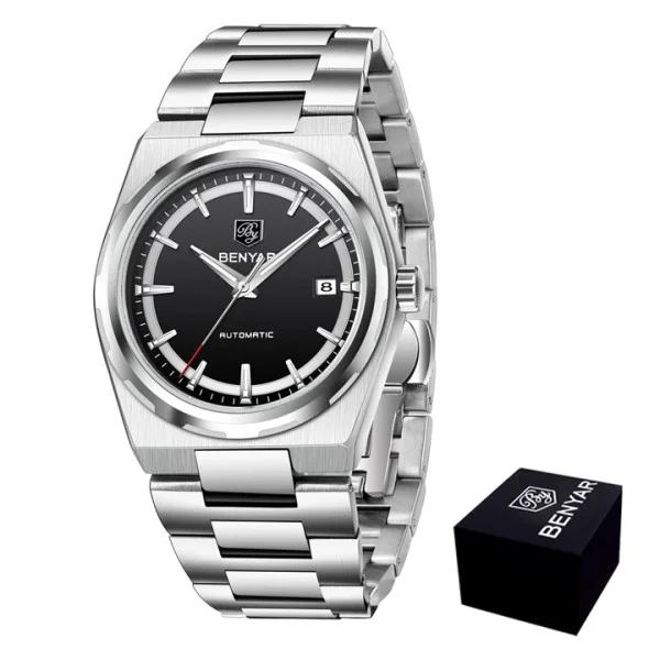 Чоловічий годинник Benyar BY-5203 Silver-Black фото 1