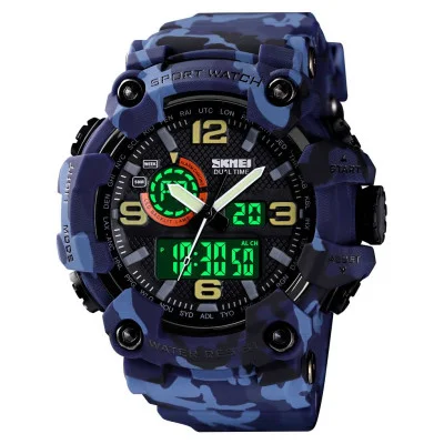 Чоловічий годинник Skmei 1520CMBU camo blue
