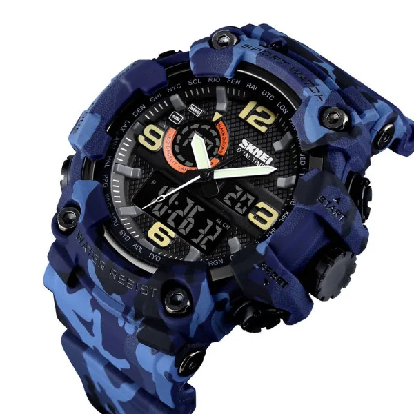 Чоловічий годинник Skmei 1520CMBU camo blue фото 4