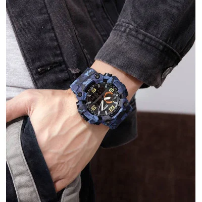 Чоловічий годинник Skmei 1520CMBU camo blue