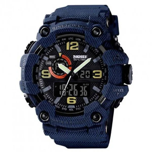 Чоловічий годинник Skmei 1520DMBU denim blue фото 1
