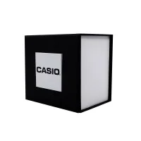 Подарункова картонна коробочка для годинника чорно-біла Casio