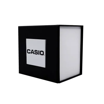 Подарункова картонна коробочка для годинника чорно-біла Casio