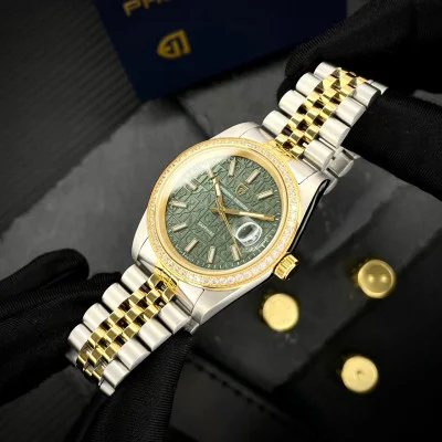 Чоловічий годинник Pagani Design PD-1794M Silver-Gold-Green