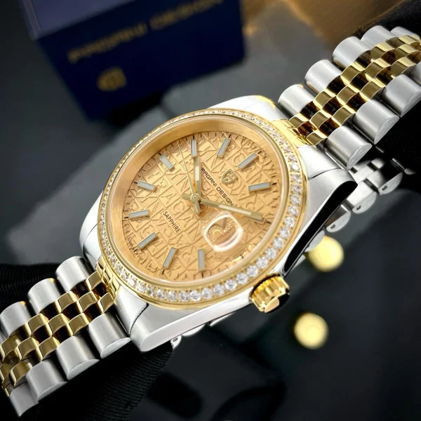 Чоловічий годинник Pagani Design PD-1794M Silver-Gold-Gold фото 6