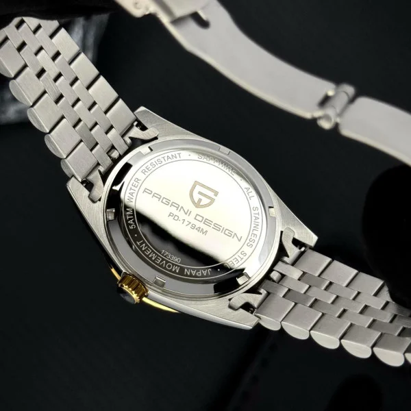 Чоловічий годинник Pagani Design PD-1794M Silver-Gold-Gold фото 8