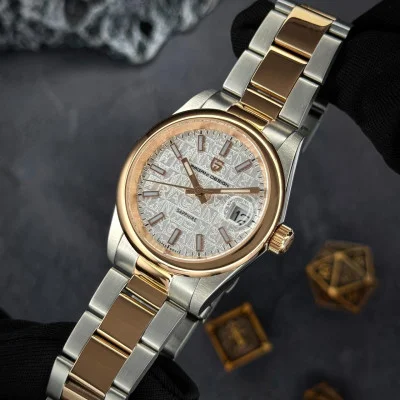 Чоловічий годинник Pagani Design PD-1794M Silver-Rose Gold-White