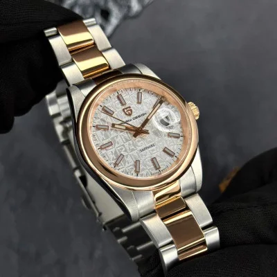 Чоловічий годинник Pagani Design PD-1794M Silver-Rose Gold-White