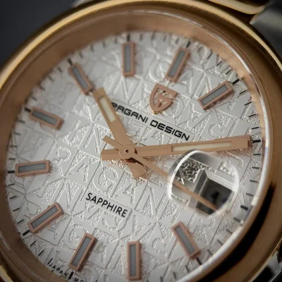 Чоловічий годинник Pagani Design PD-1794M Silver-Rose Gold-White