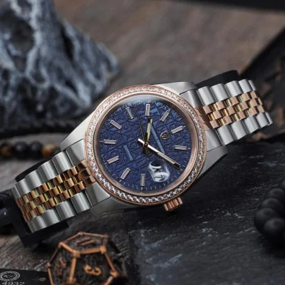 Чоловічий годинник Pagani Design PD-1794M Silver-Rose Gold-Blue