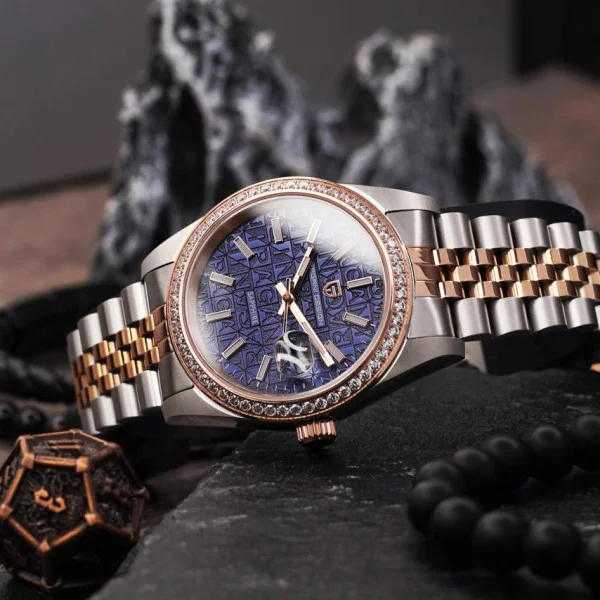 Чоловічий годинник Pagani Design PD-1794M Silver-Rose Gold-Blue фото 8
