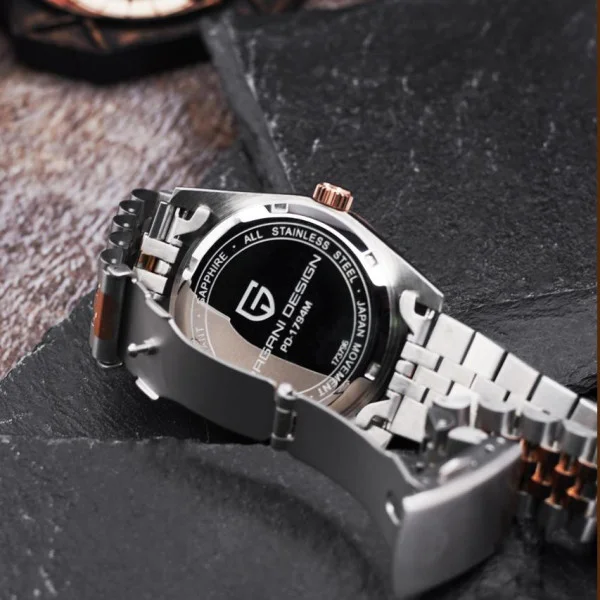 Чоловічий годинник Pagani Design PD-1794M Silver-Rose Gold-Blue фото 11