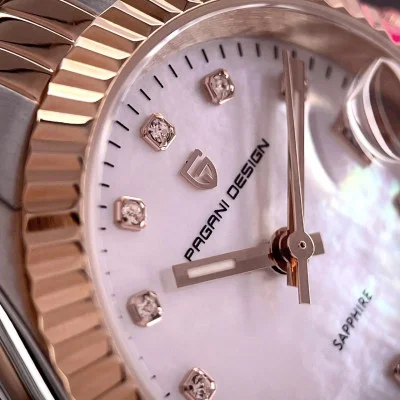 Жіночий годинник Pagani Design PD-1794L Silver-Rose Gold-White