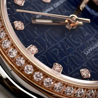 Pagani Design PD-1794L Silver-Rose Gold-Blue