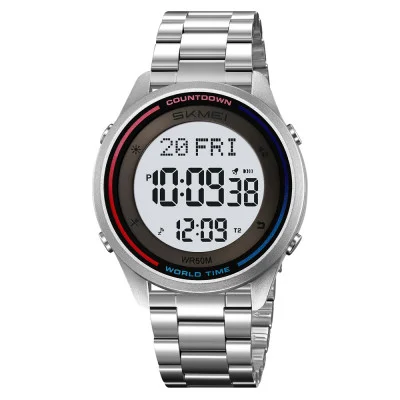 Спортивний чоловічий годинник Skmei 2412SSI Silver Steel