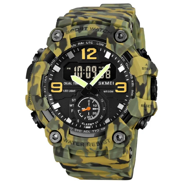Чоловічий годинник Skmei 1965CMGN camo green. фото 1