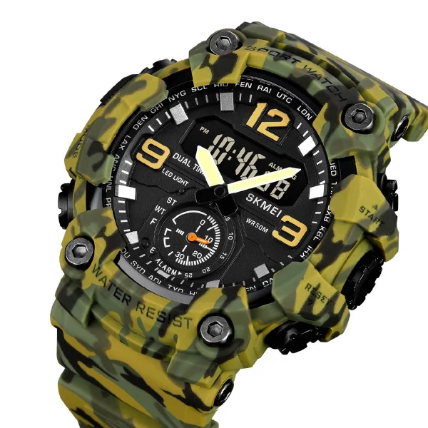 Чоловічий годинник Skmei 1965CMGN camo green. фото 3
