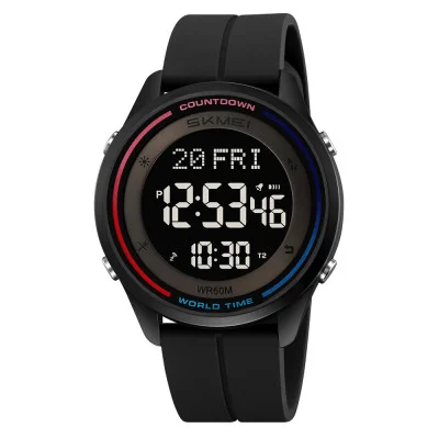 Спортивний чоловічий годинник Skmei 2412PBK Black
