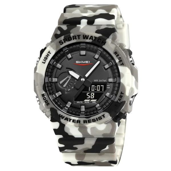 Спортивний чоловічий годинник Skmei 2351CMGY Camo Grey фото 1