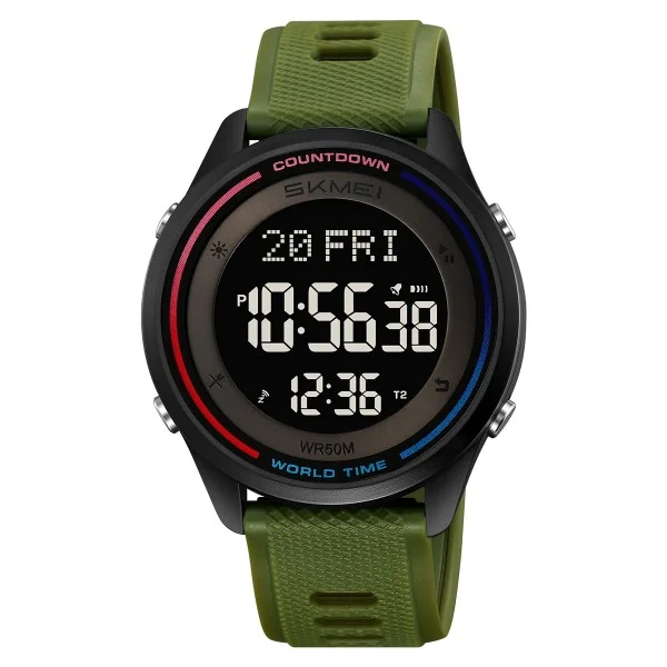Спортивные мужские часы Skmei 2348AG Army Green фото 1