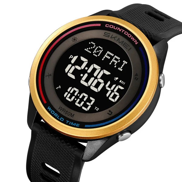 Спортивний чоловічий годинник Skmei 2348BKGD Black-Gold фото 4