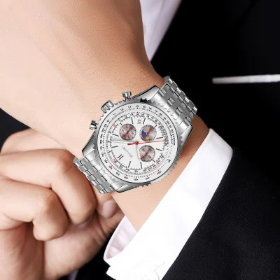 Класичний чоловічий годинник Skmei 9348SI Silver
