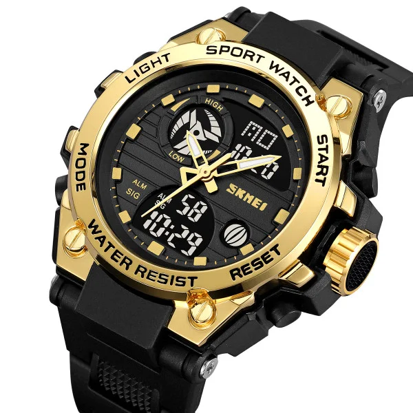 Спортивний чоловічий годинник Skmei 2360BKGD Black-Gold фото 4