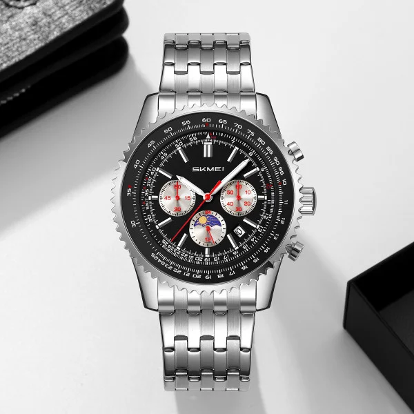 Класичний жіночий годинник Skmei 9348BK Black фото 6
