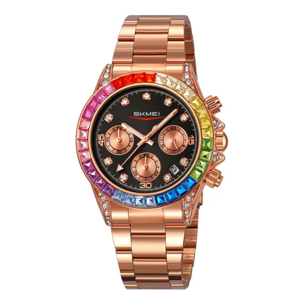 Класичний жіночий годинник Skmei 2352RGBK Rose Gold-Black фото 1