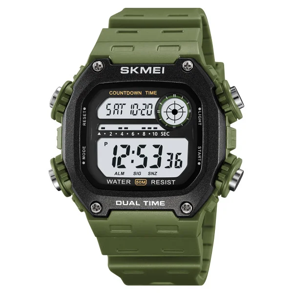 Спортивные мужские часы Skmei 2126AG Army Green фото 1