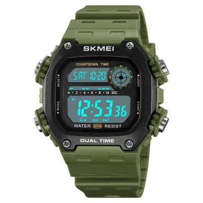 Спортивний чоловічий годинник Skmei 2126AG Army Green
