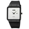 Наручний годинник Skmei 1961BKSI Black нержавіюча сталь, шкіряний ремінець фото 2