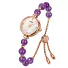 Женские часы Skmei 1983PL Purple тонкий браслет с камнями фото 3