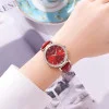 Класичний жіночий годинник Skmei 2169RGRD Rose Gold-Red фото 4