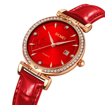 Классические женские часы Skmei 2169RGRD Rose Gold-Red