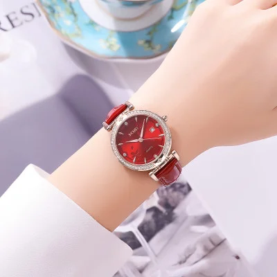 Классические женские часы Skmei 2169RGRD Rose Gold-Red