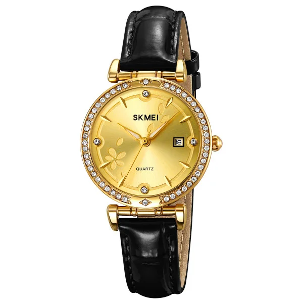 Класичний жіночий годинник Skmei 2169GDBK Gold-Black фото 1