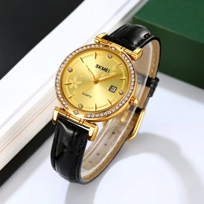Классические женские часы Skmei 2169GDBK Gold-Black