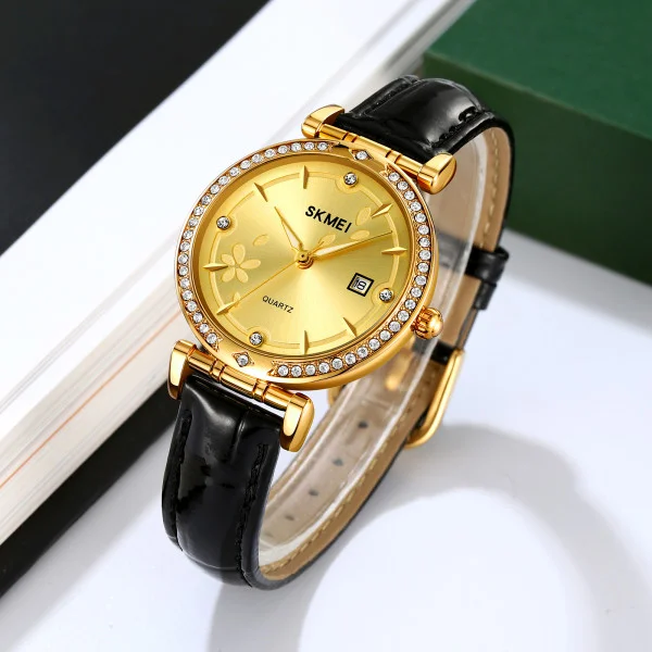 Класичний жіночий годинник Skmei 2169GDBK Gold-Black фото 5
