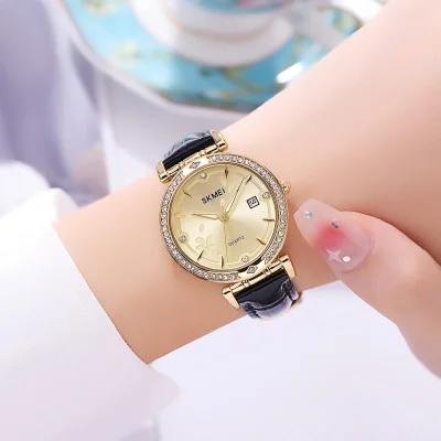 Классические женские часы Skmei 2169GDBK Gold-Black