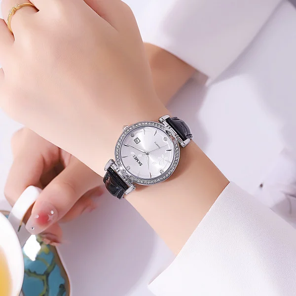 Класичний жіночий годинник Skmei 2169SIBK Silver-Black фото 4