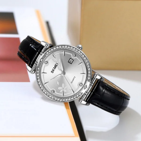 Класичний жіночий годинник Skmei 2169SIBK Silver-Black фото 5