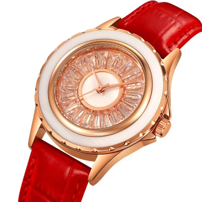 Класичний жіночий годинник Skmei 2172RGRD Rose Gold-Red