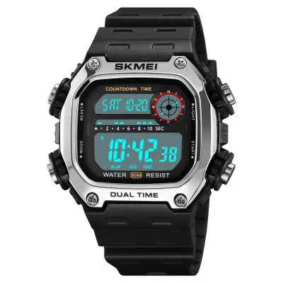 Спортивные мужские часы Skmei 2126SIBK Silver-Black