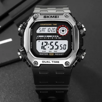 Спортивные мужские часы Skmei 2126SIBK Silver-Black