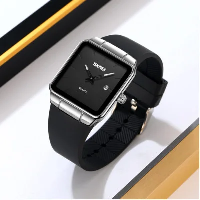 Класичний жіночий годинник Skmei 2173SIBK Silver-Black