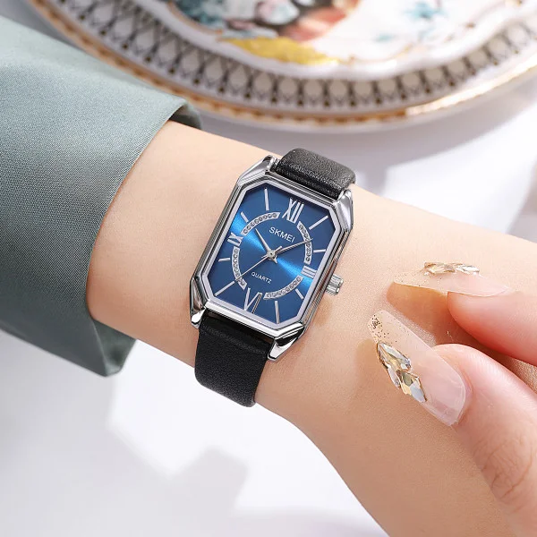 Жіночий класичний годинник Skmei 2238SIBU Silver-Blue фото 4