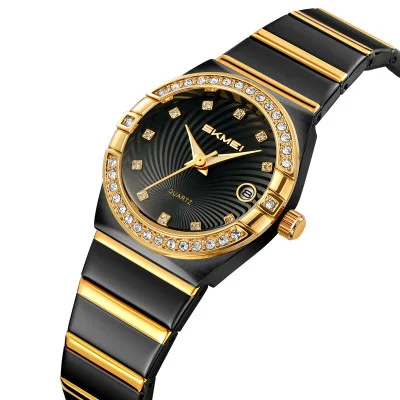 Женские классические часы Skmei 2342BKGD Black-Gold
